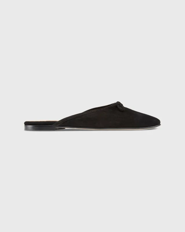 Joy Mule in Black Suede sold by Mashburn