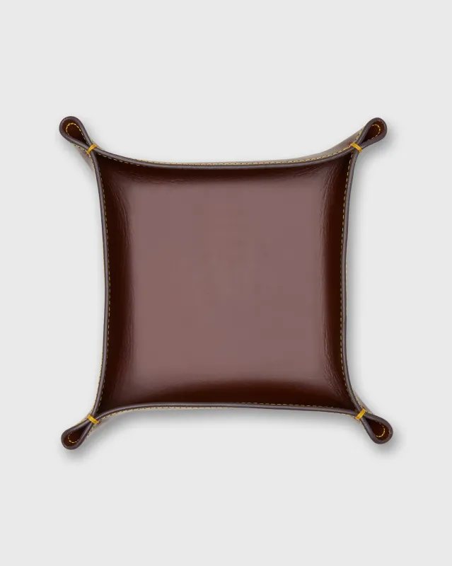 Medium Tray in Papaya Leather sold by Mashburn