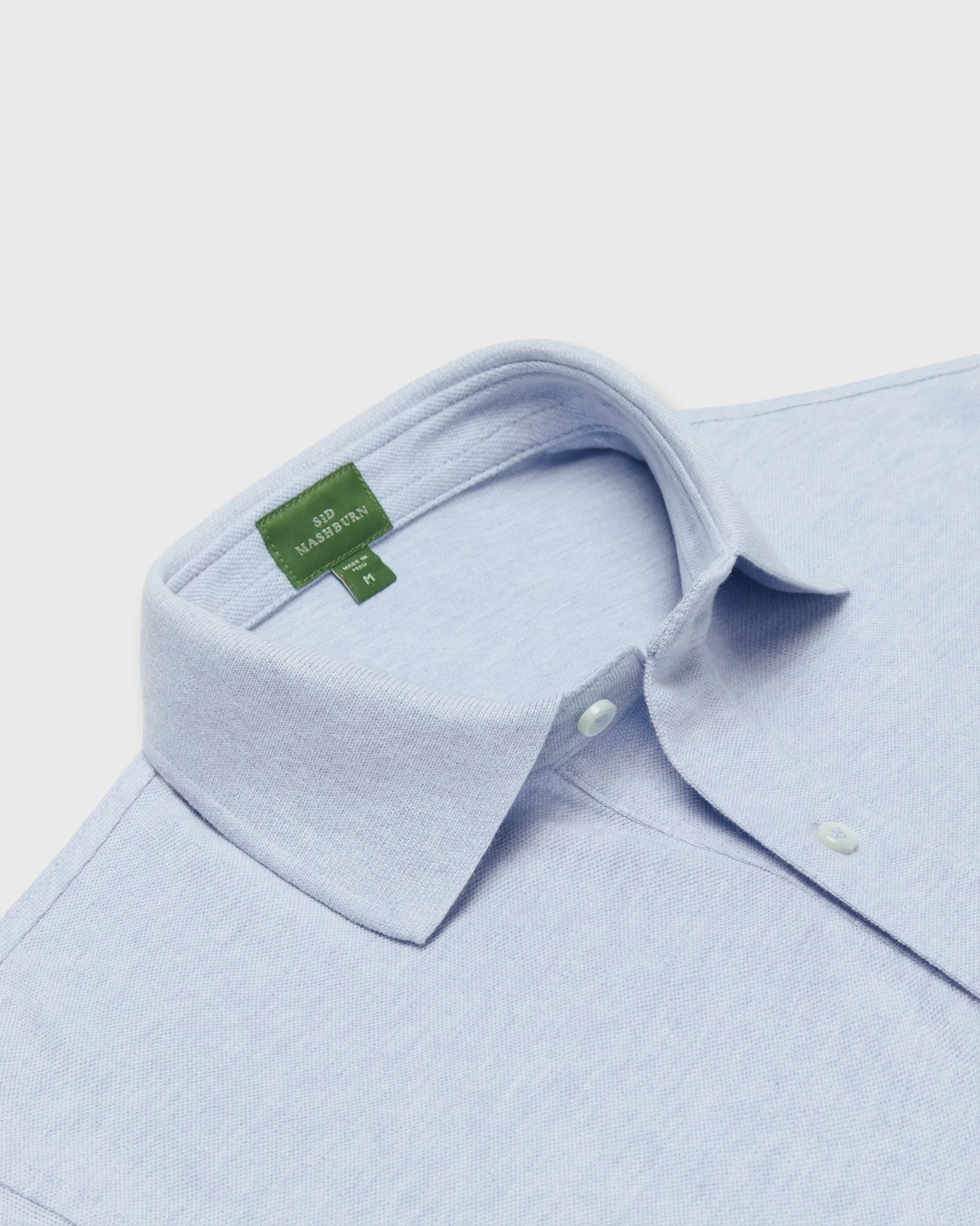 Court Polo in Heather Pale Blue Pima Pique sold by Mashburn product image thumbnail 2