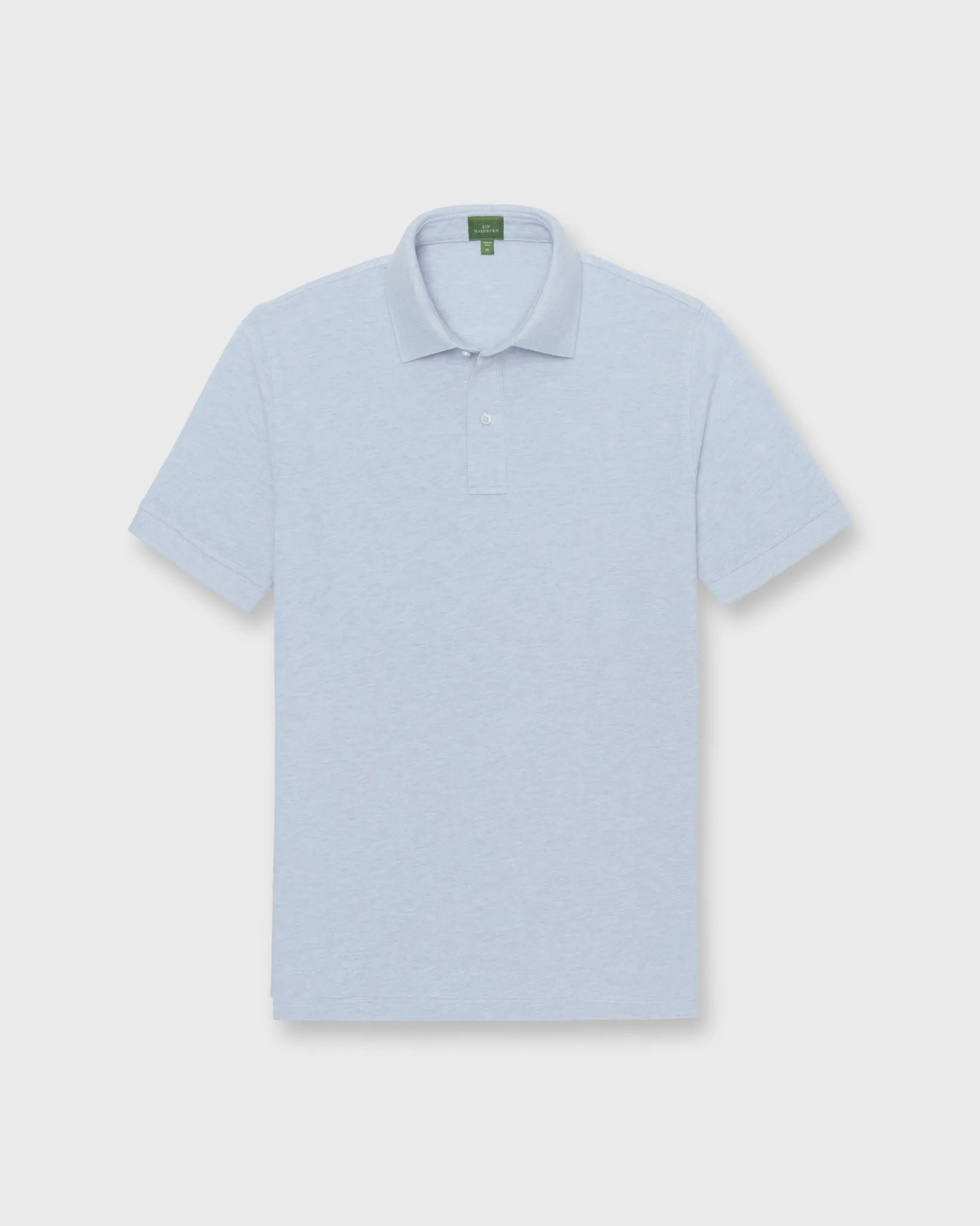 Court Polo in Heather Pale Blue Pima Pique sold by Mashburn