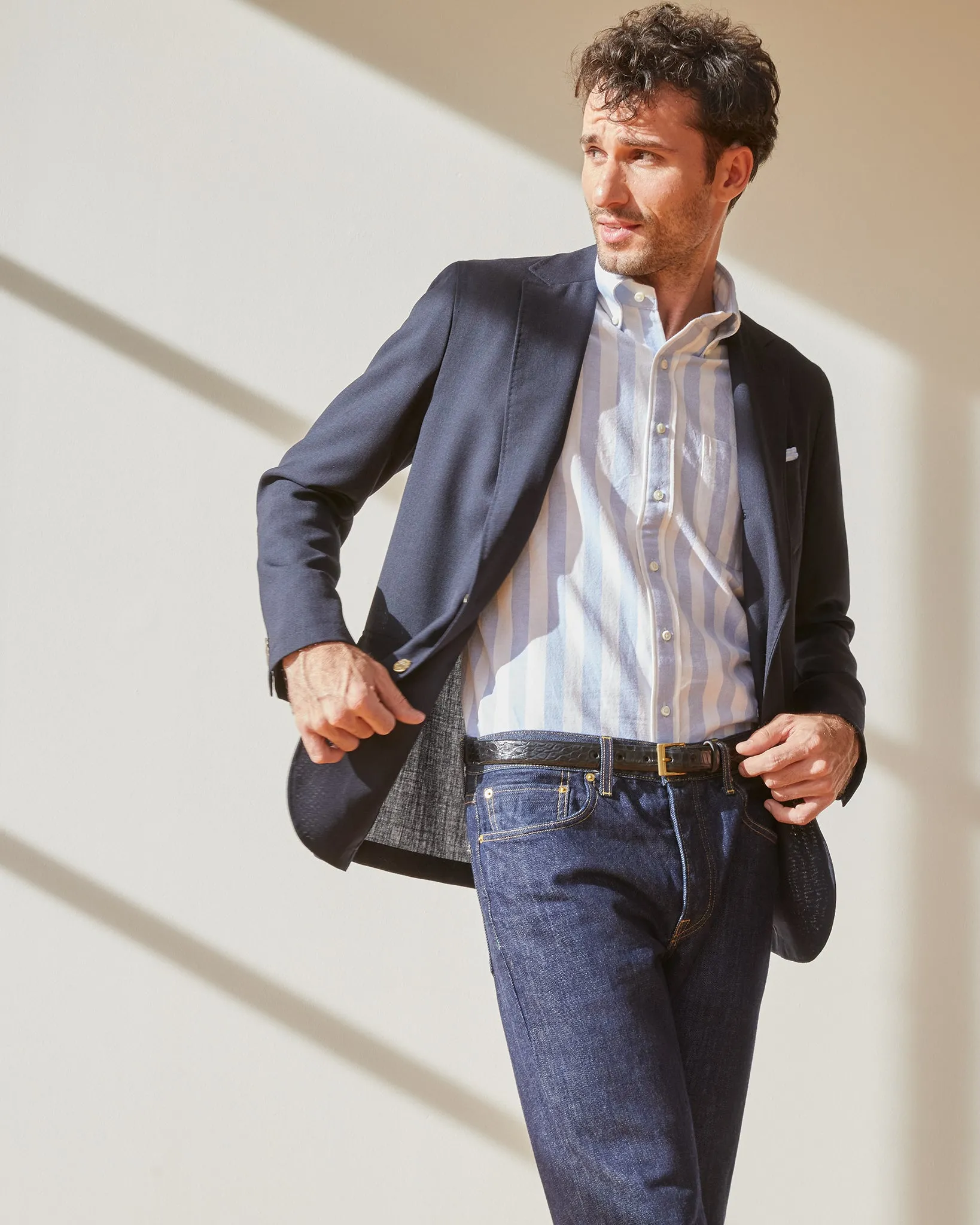 Ghost Blazer in Navy High-Twist sold by Mashburn product image thumbnail 5