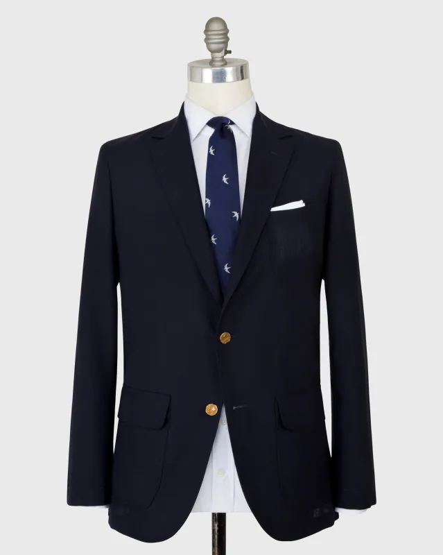 Ghost Blazer in Navy High-Twist sold by Mashburn