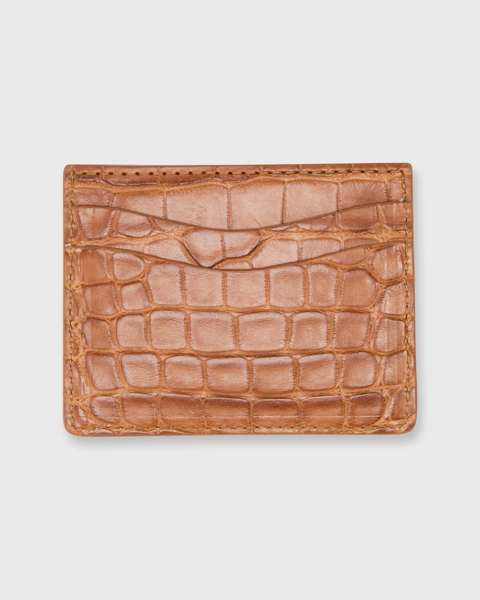 Card Holder in Cognac Matte Alligator sold by Mashburn product image thumbnail 2