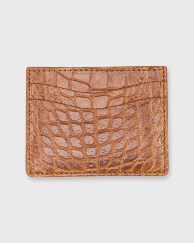 Card Holder in Cognac Matte Alligator sold by Mashburn