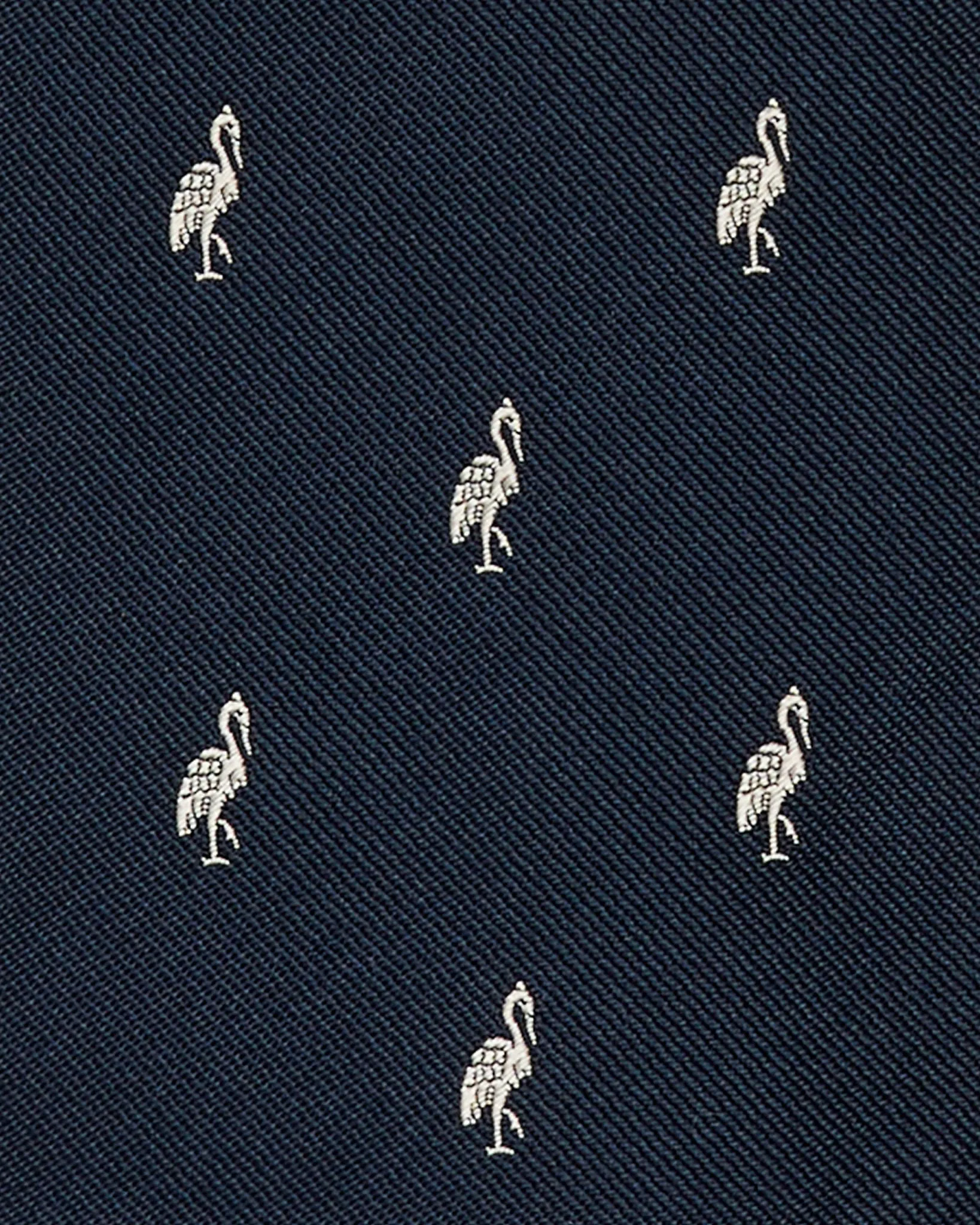 Silk Club Tie in Navy/Bone Crane sold by Mashburn product image thumbnail 2