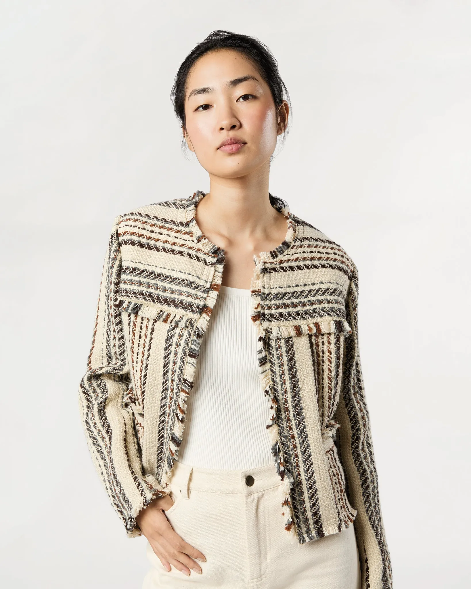 Izaria Jacket in Ecru sold by Mashburn