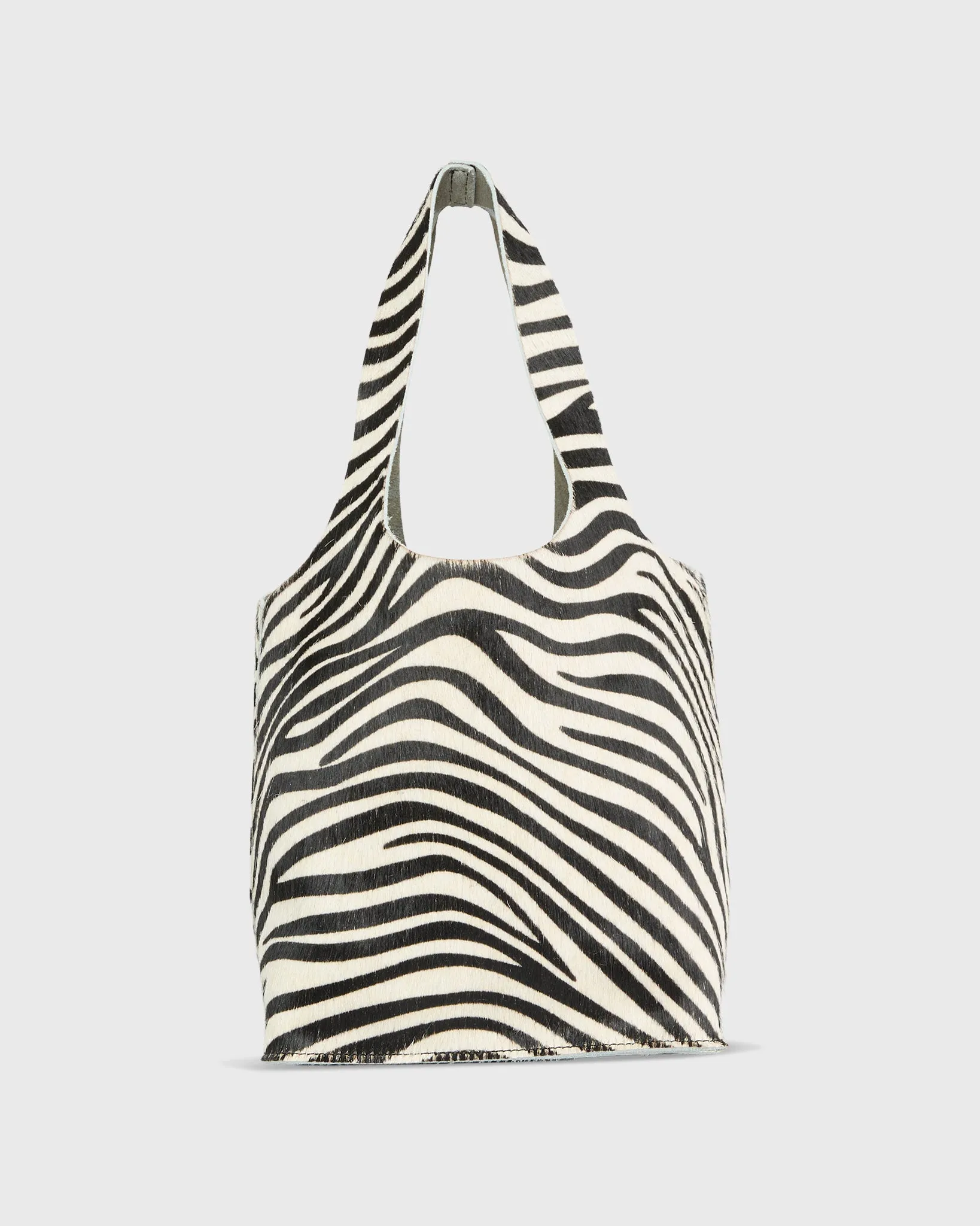 Paola Bucket Bag in Zebra Calf Hair sold by Mashburn product image thumbnail 5