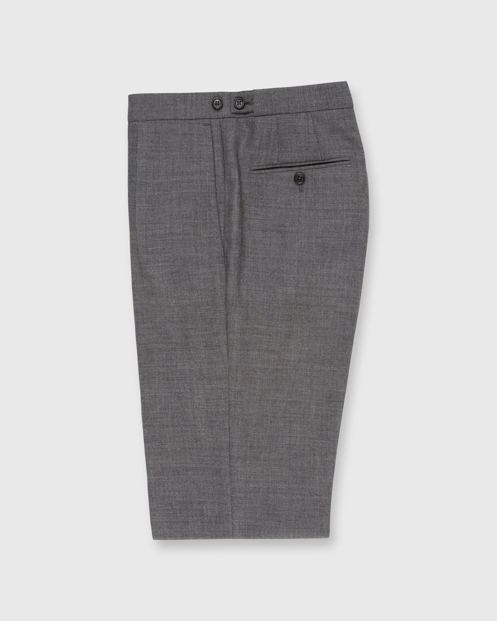 Pleated Dress Trouser in Mid-Grey High-Twist sold by Mashburn product image thumbnail 5
