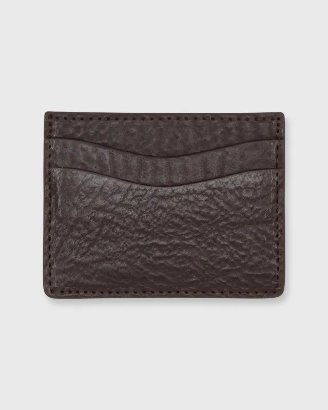 Card Holder in Chocolate Sharkskin sold by Mashburn