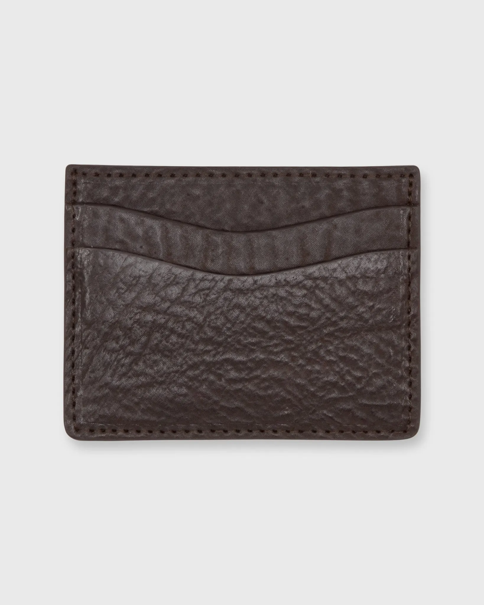 Card Holder in Chocolate Sharkskin sold by Mashburn