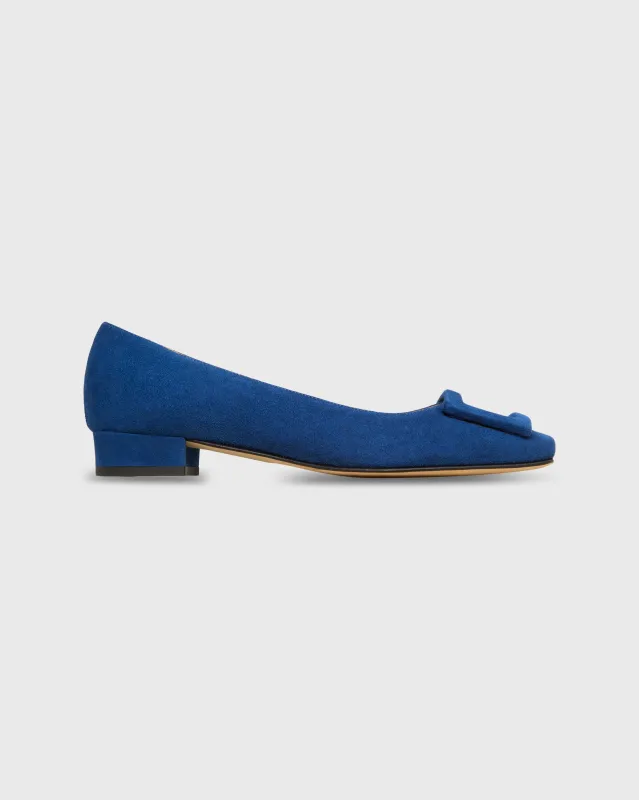 Buckle Shoe in Baltic Blue Suede sold by Mashburn