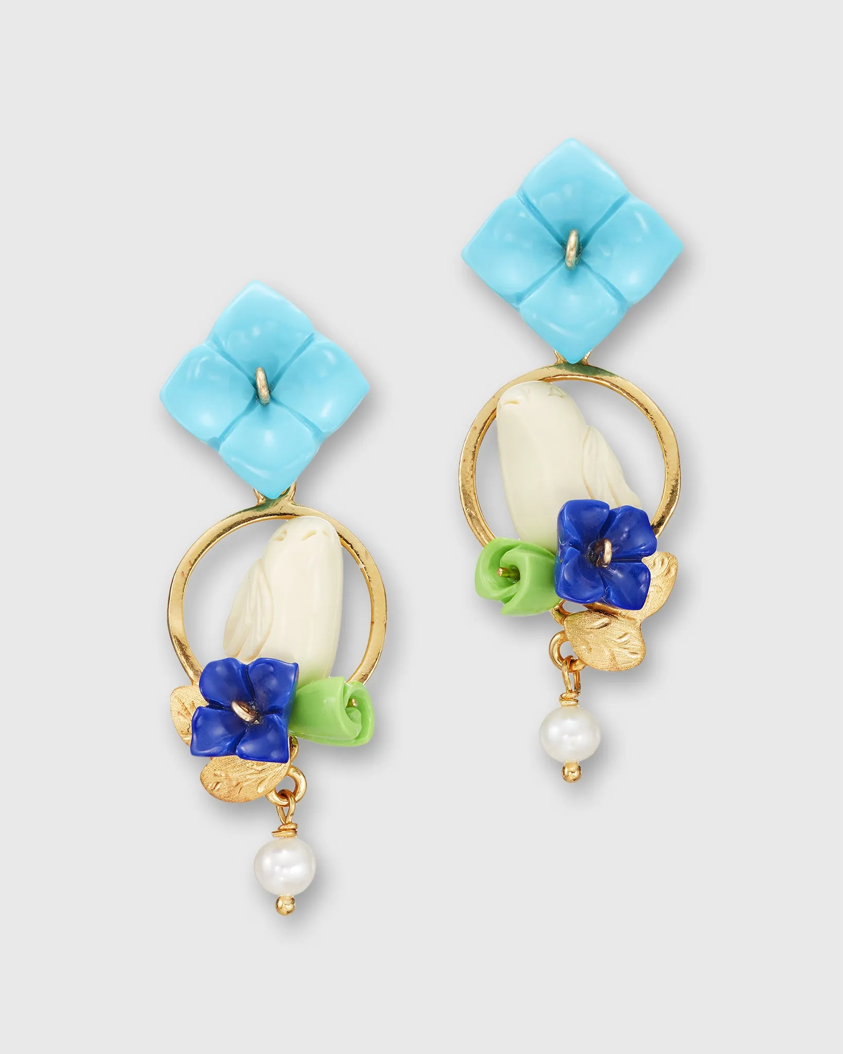 Chick Earrings in Gold/Turquoise/Peridot sold by Mashburn product image thumbnail 2