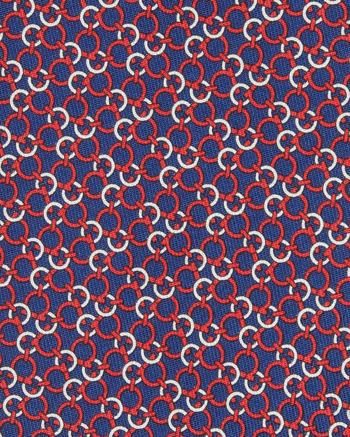 Silk Print Tie in Dark Blue/Red Link sold by Mashburn product image thumbnail 2