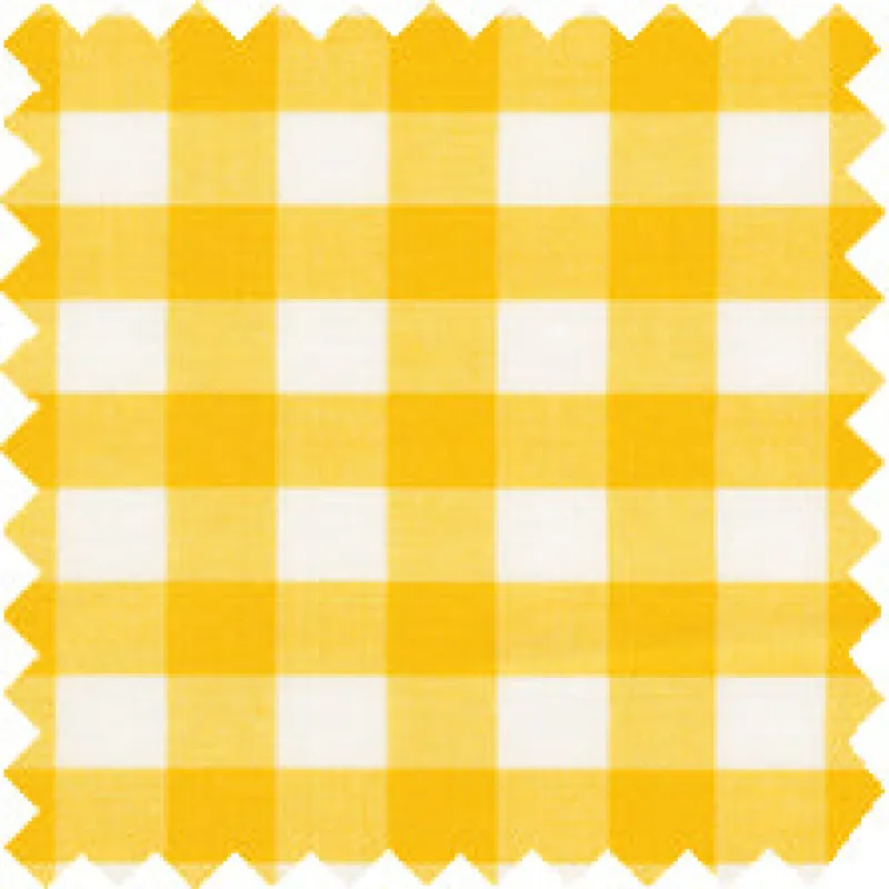 Made-to-Order Pleated Wrap Skirt in Yellow Medium Gingham Poplin sold by Mashburn