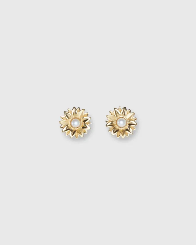 Limoncello Micro Earrings in Gold/Pearl sold by Mashburn