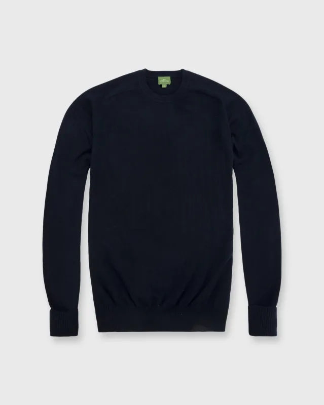 Classic Crewneck Sweater in Navy Cashmere sold by Mashburn