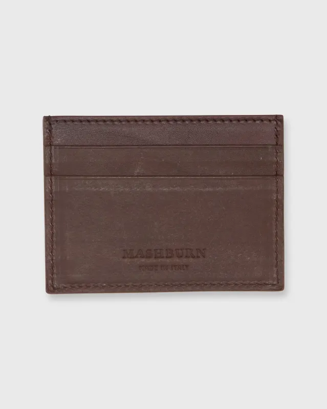 Card Holder in Dark Brown Leather sold by Mashburn