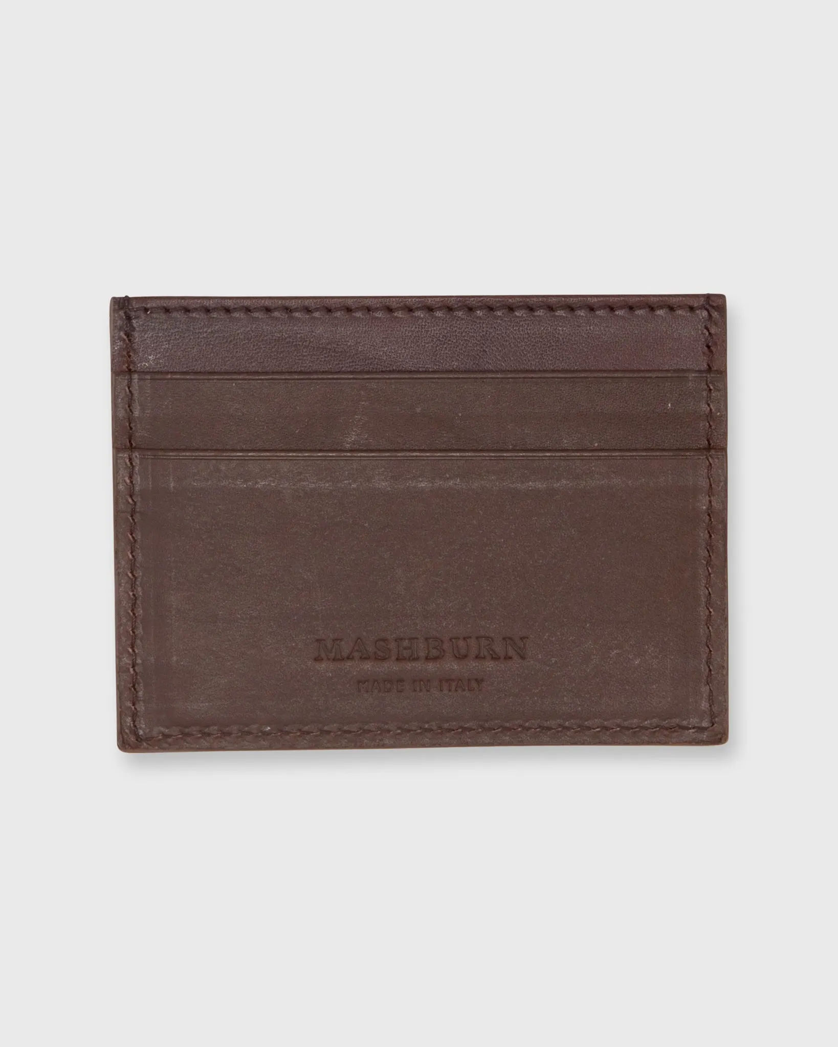 Card Holder in Dark Brown Leather sold by Mashburn