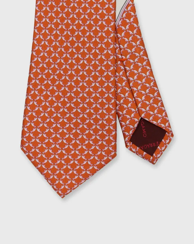 Silk Print Tie in Orange Shark sold by Mashburn