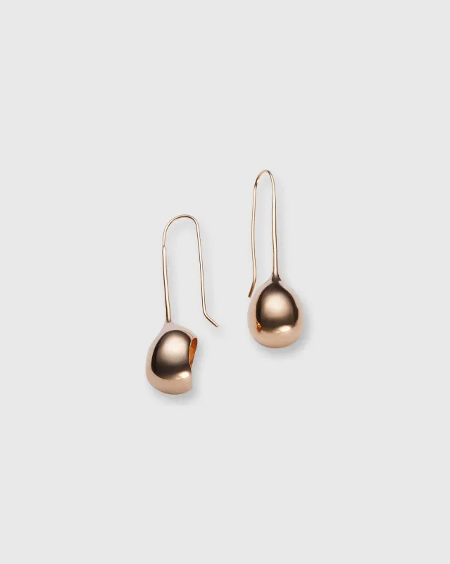 Long Egg Earrings in Gold sold by Mashburn