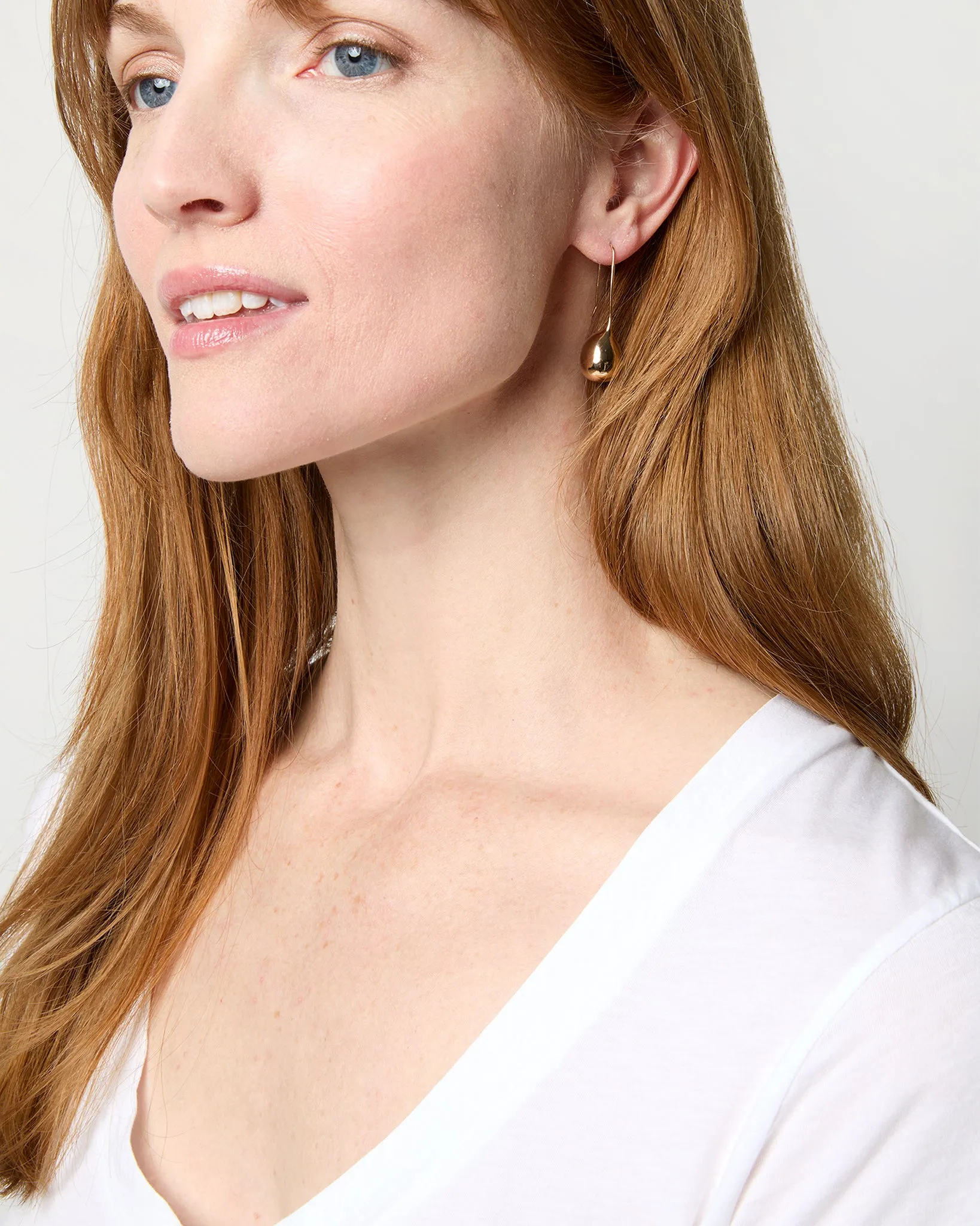 Long Egg Earrings in Gold sold by Mashburn product image thumbnail 2