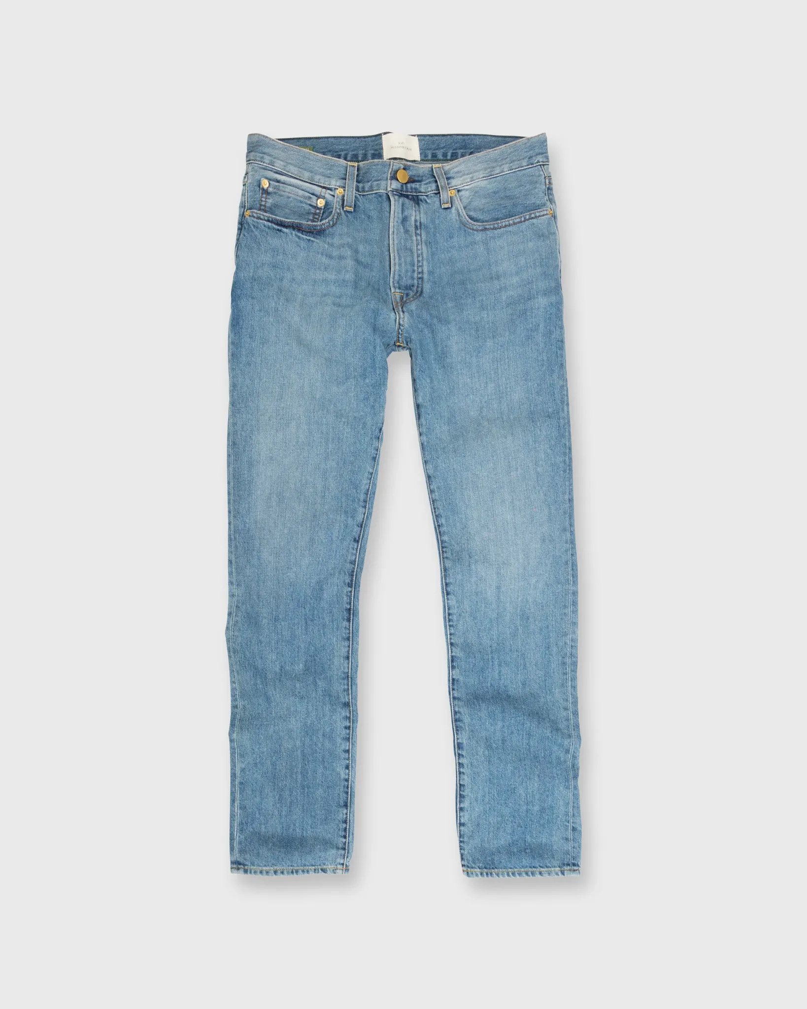 Slim Straight Jean in Non-Selvedge Light Wash Denim sold by Mashburn product image thumbnail 2