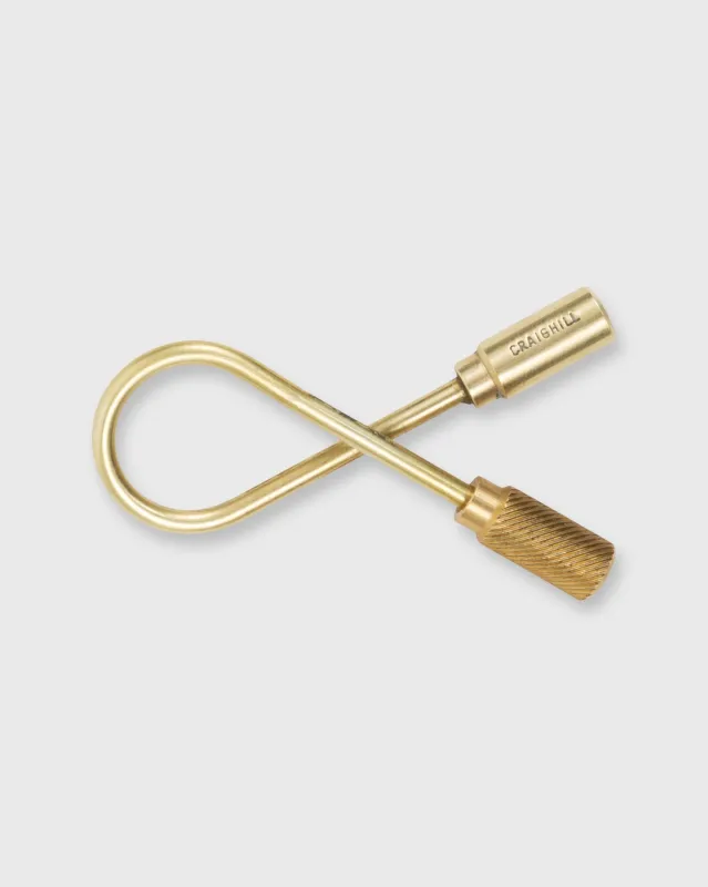 Closed Helix Key Ring in Brass sold by Mashburn