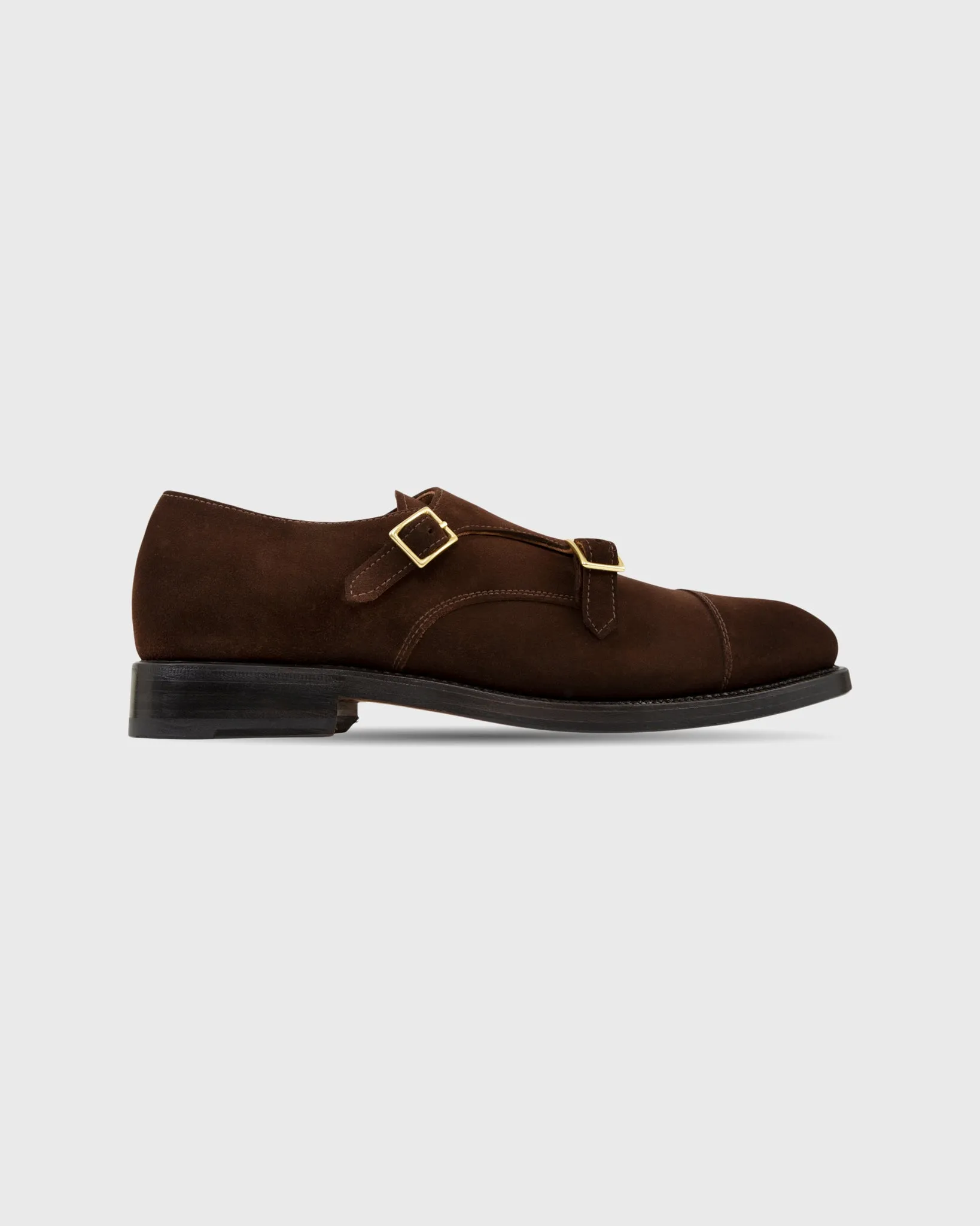 Double Monk Strap in Mocha Suede sold by Mashburn product image thumbnail 2