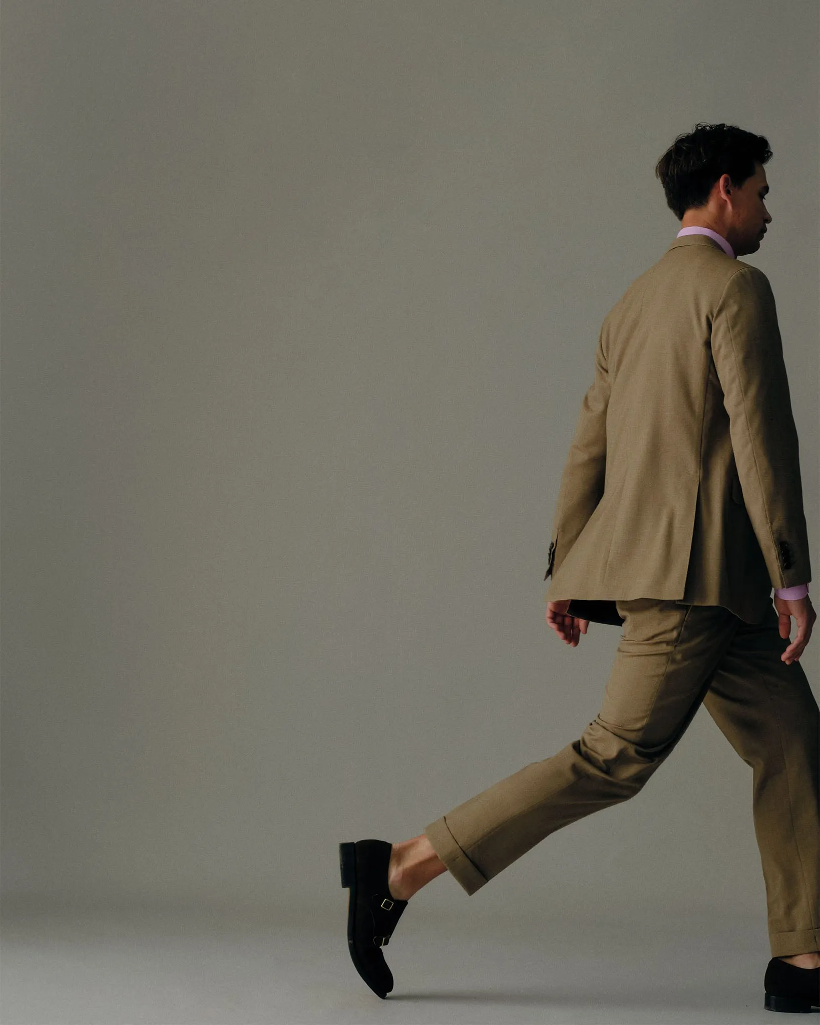 Double Monk Strap in Mocha Suede sold by Mashburn product image thumbnail 3