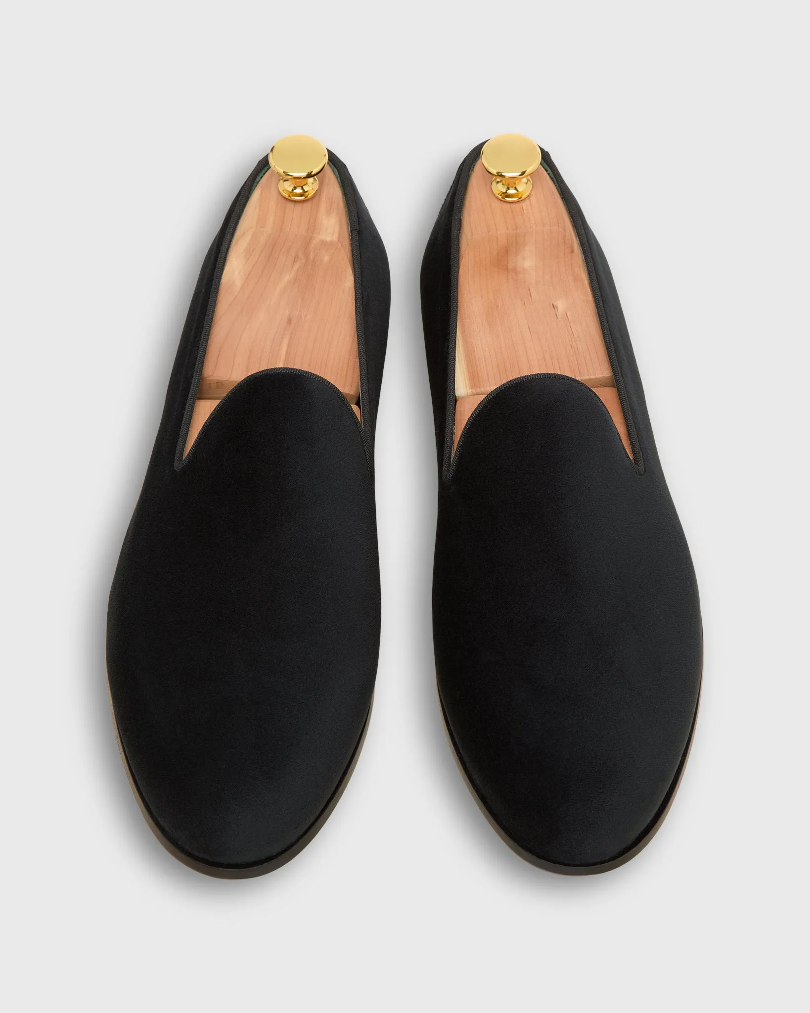 Formal Slipper in Black Velvet sold by Mashburn