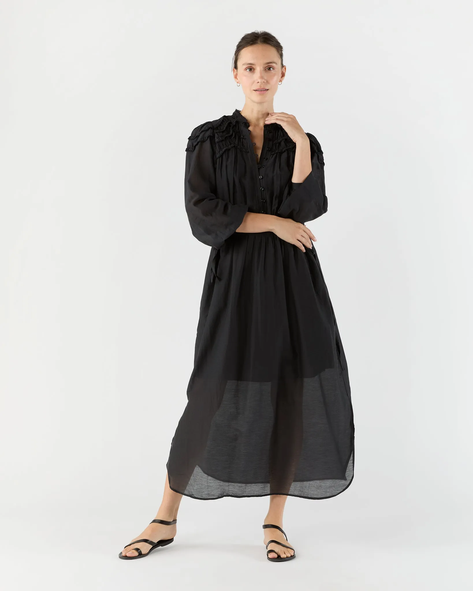 Charissa Dress in Black sold by Mashburn