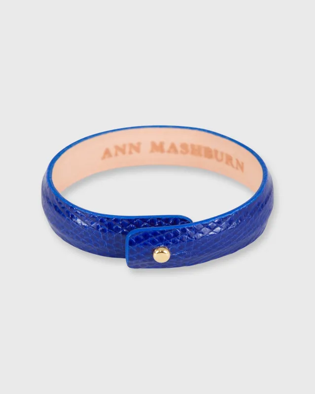0.5" Lizard Cuff Bracelet in Cobalt sold by Mashburn