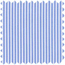 Made-to-Order Pleated Wrap Skirt in Sky Small Bengal Stripe Poplin sold by Mashburn