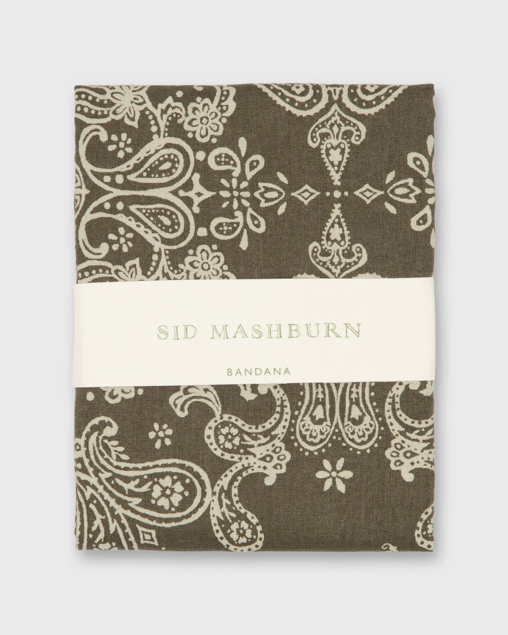Bandana in Olive Paisley sold by Mashburn