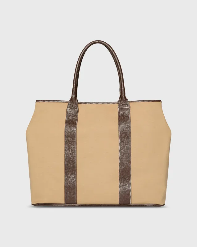 Weekend Tote in Sand Canvas sold by Mashburn