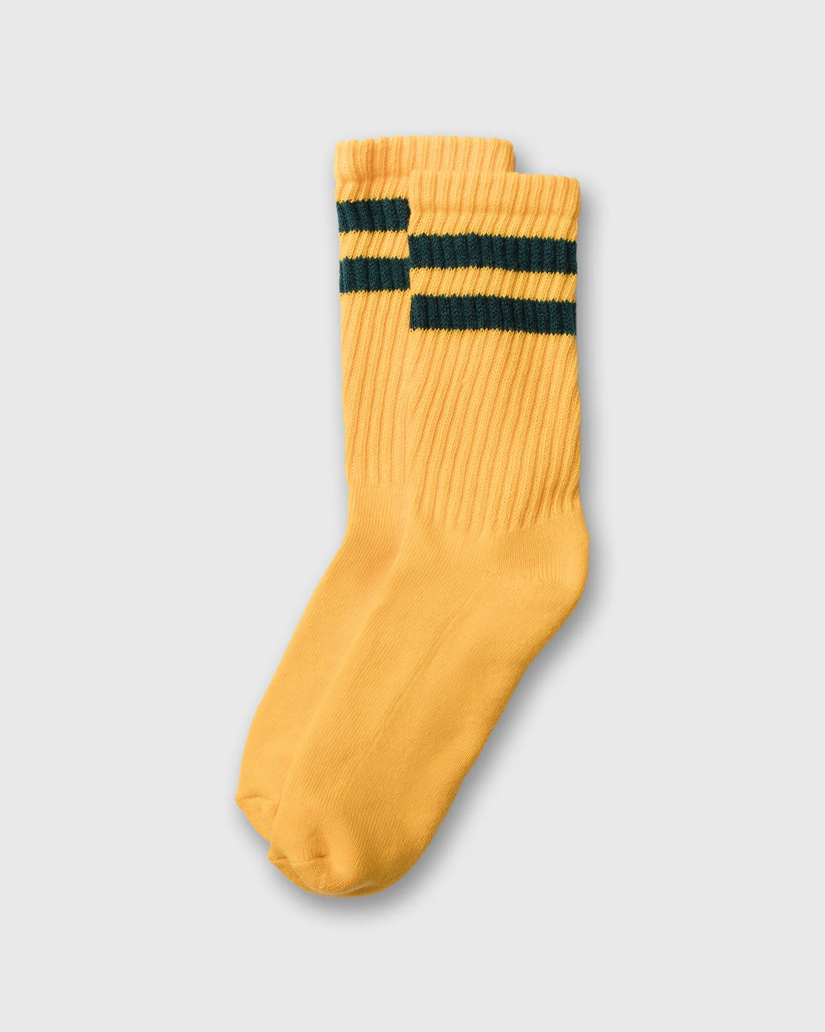 Retro Double Stripe Socks in Gold sold by Mashburn