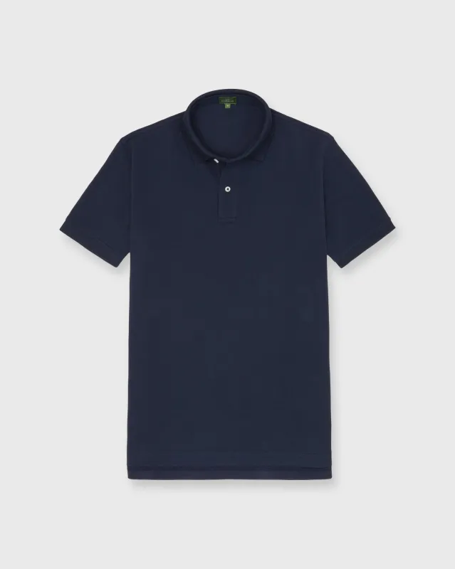 Court Polo in Navy Pima Pique sold by Mashburn