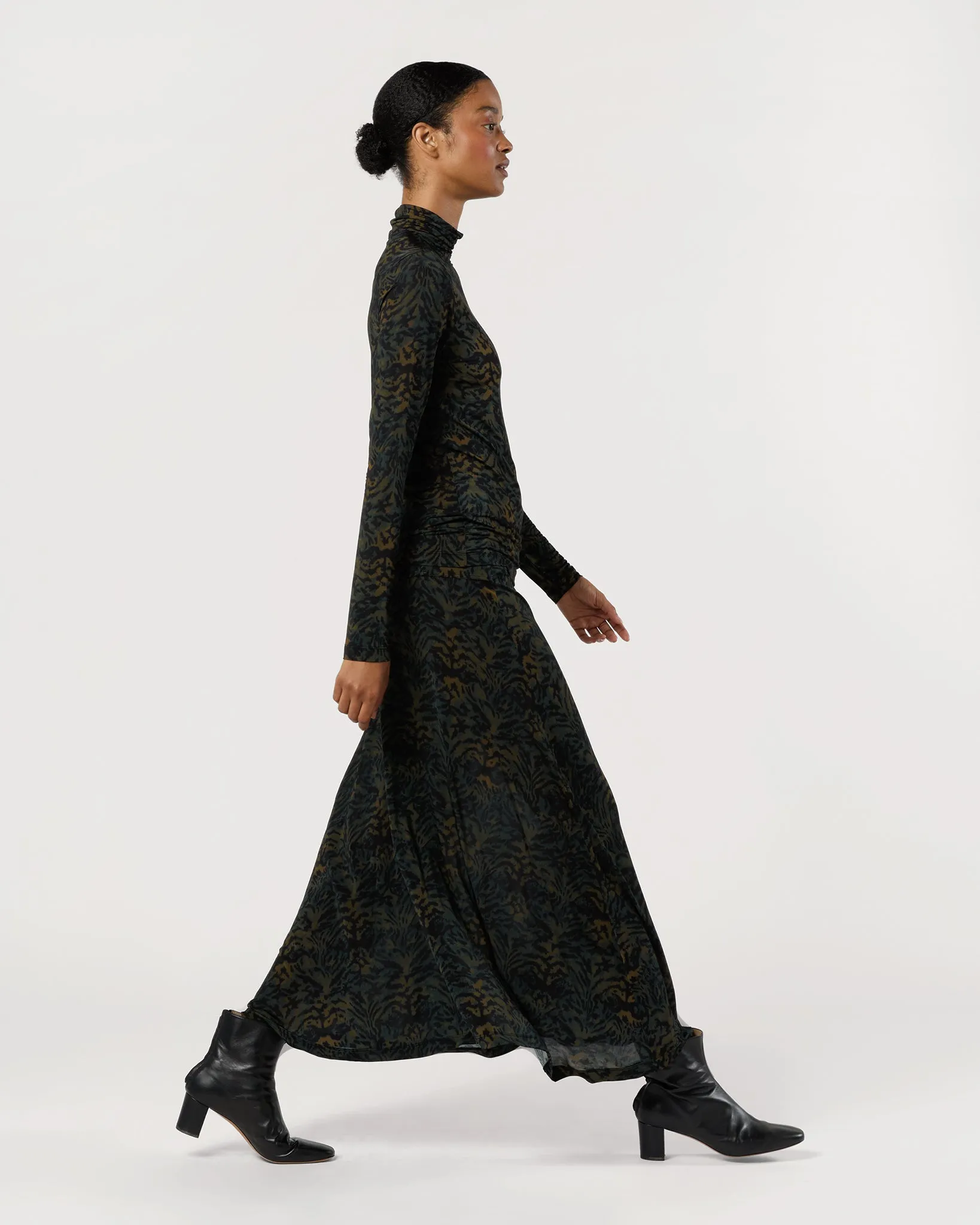 Paola Jersey High Waist Midi Skirt in Desert Jasper sold by Mashburn product image thumbnail 5