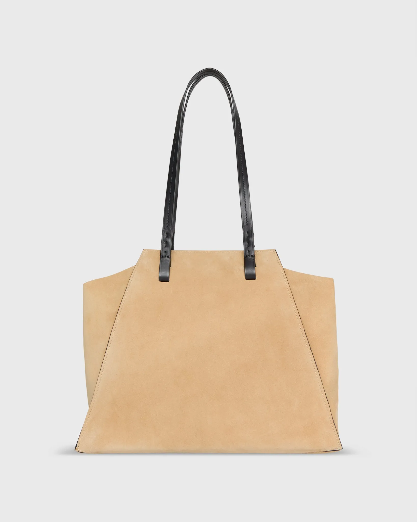 Evie Tote in Camel Suede sold by Mashburn
