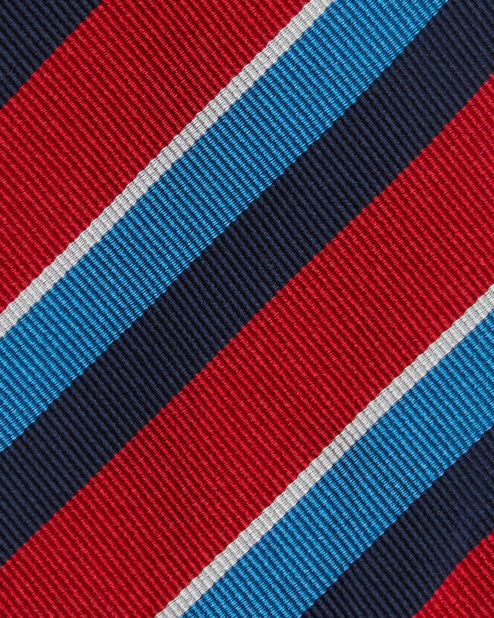 Silk Woven Tie in Red/Marine/Navy Stripe sold by Mashburn product image thumbnail 2