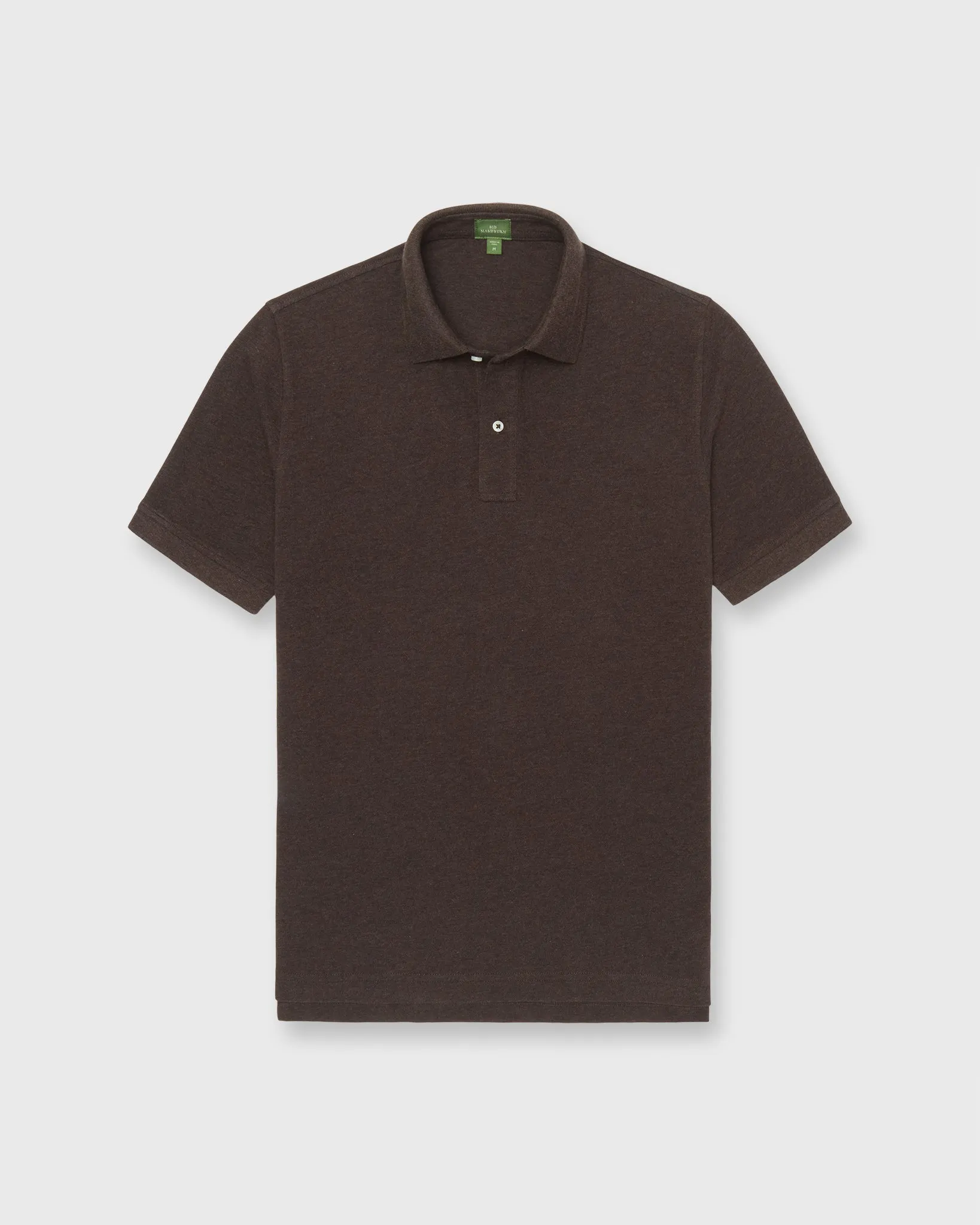Court Polo in Heather Brown Pima Pique sold by Mashburn
