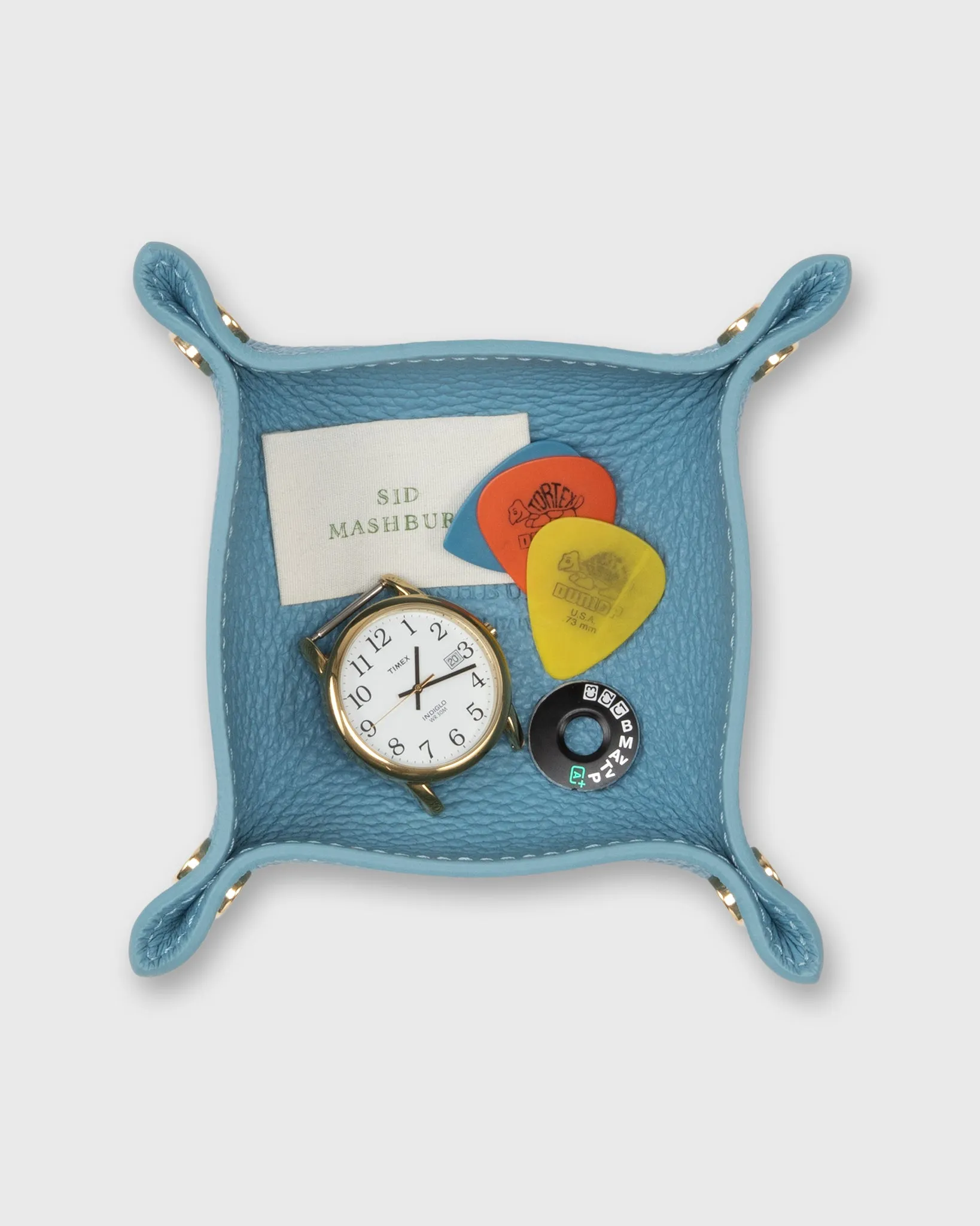 Soft Small Square Tray in Azure Leather sold by Mashburn product image thumbnail 2