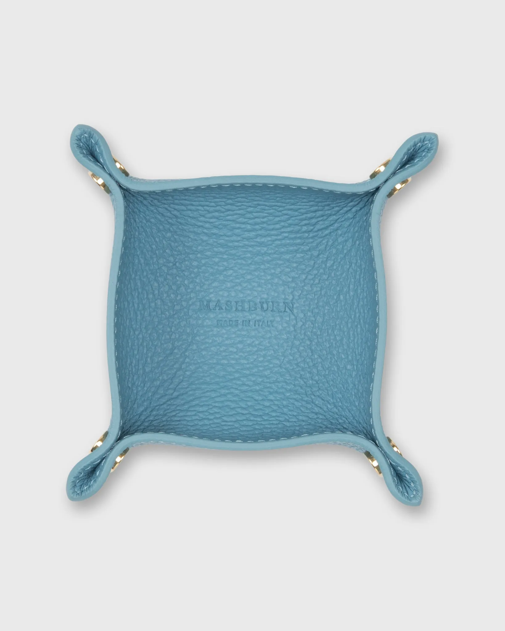 Soft Small Square Tray in Azure Leather sold by Mashburn