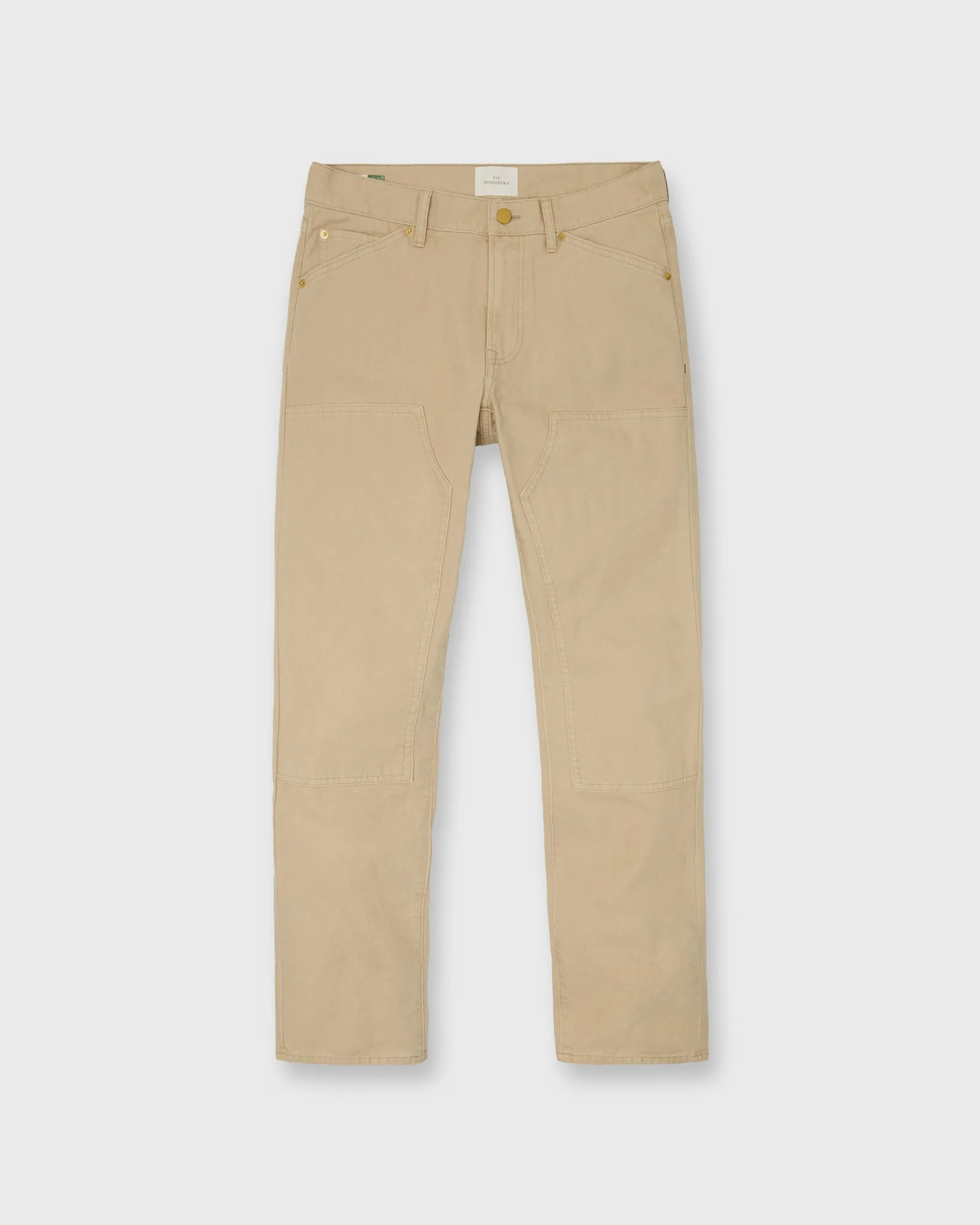 Garment-Dyed Brush Pant in Khaki Canvas sold by Mashburn product image thumbnail 2