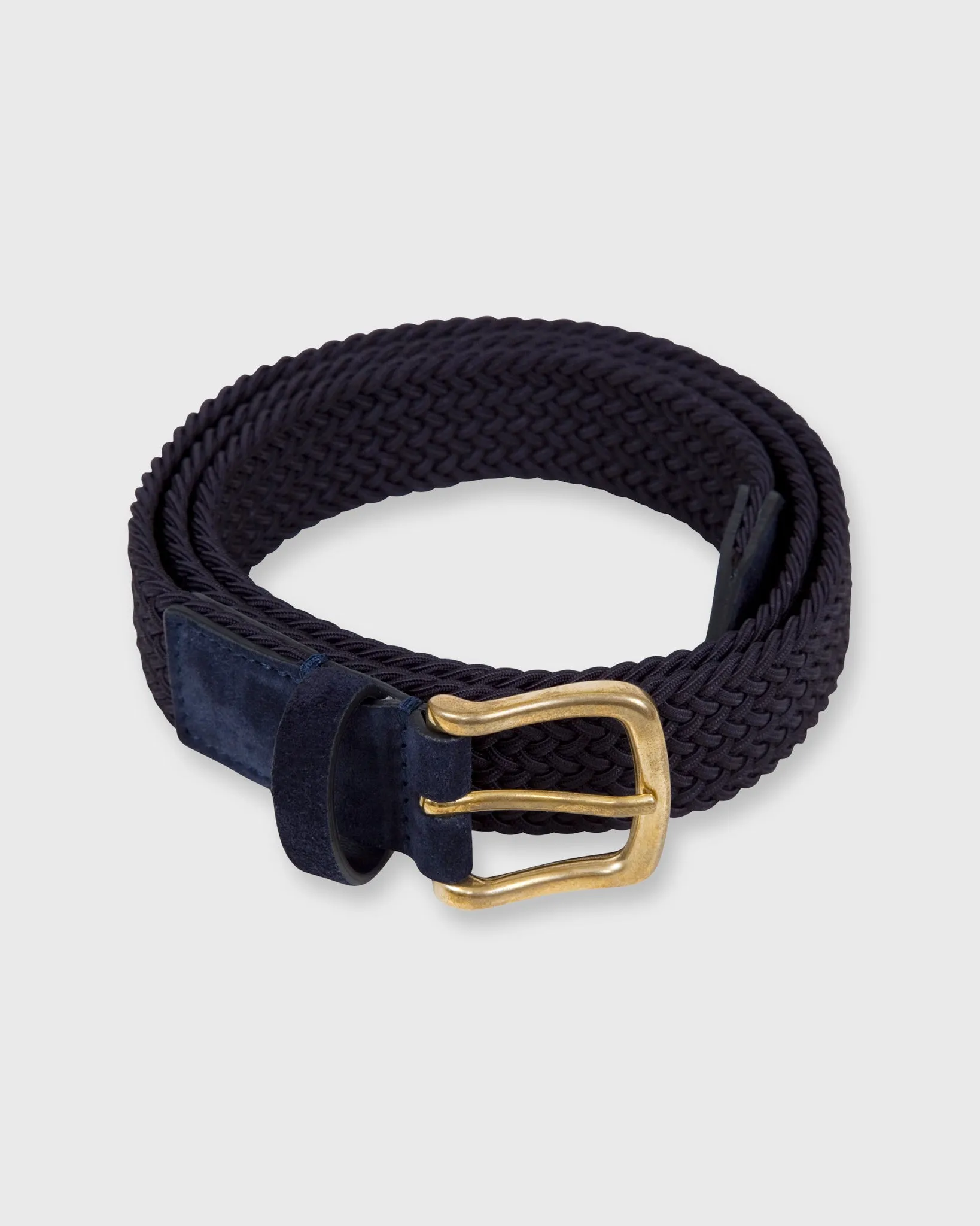 1.25" Woven Elastic Belt in Navy sold by Mashburn