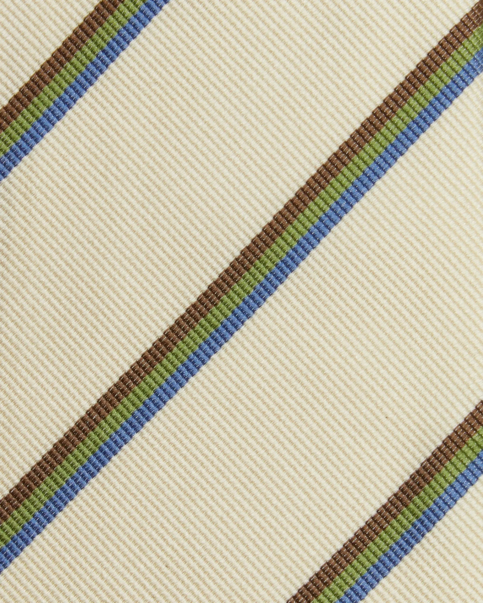 Silk Woven Tie in Bone/Blue/Green Multi Stripe sold by Mashburn product image thumbnail 2