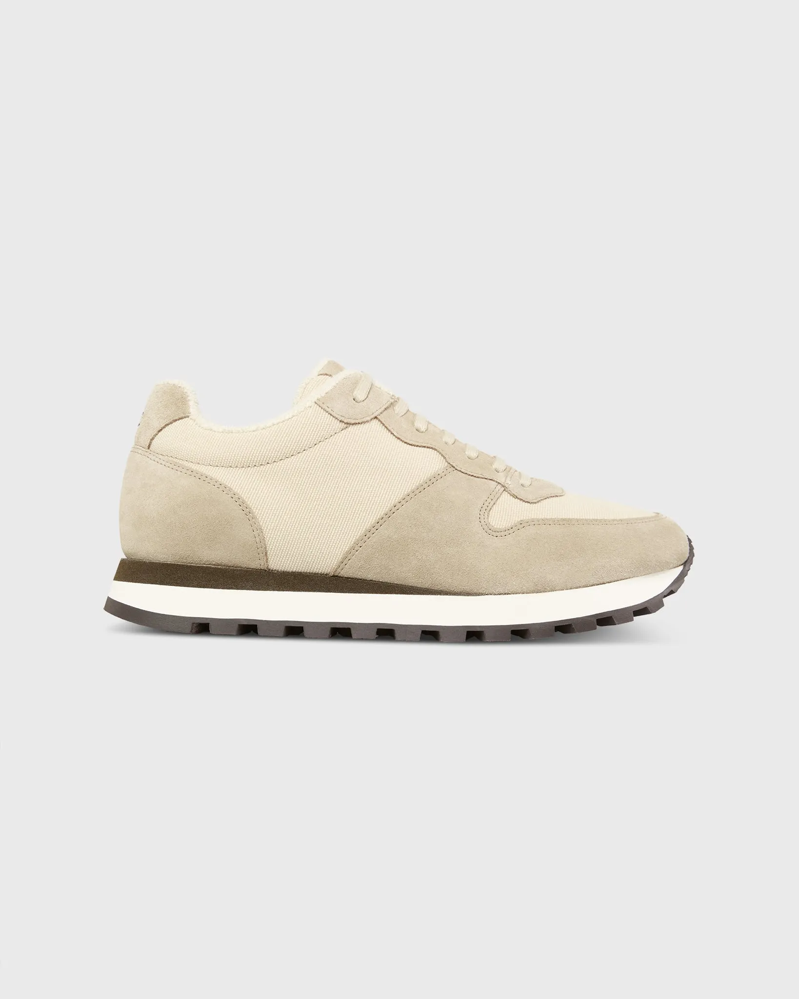 Trainer in Stone/Natural Suede/Canvas sold by Mashburn product image thumbnail 2