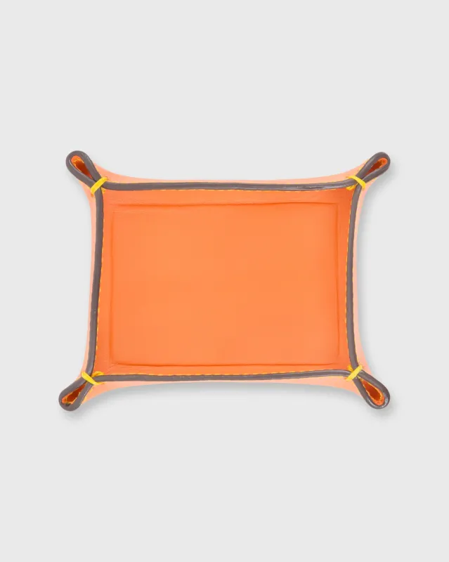 Small Tray in Orange Leather sold by Mashburn