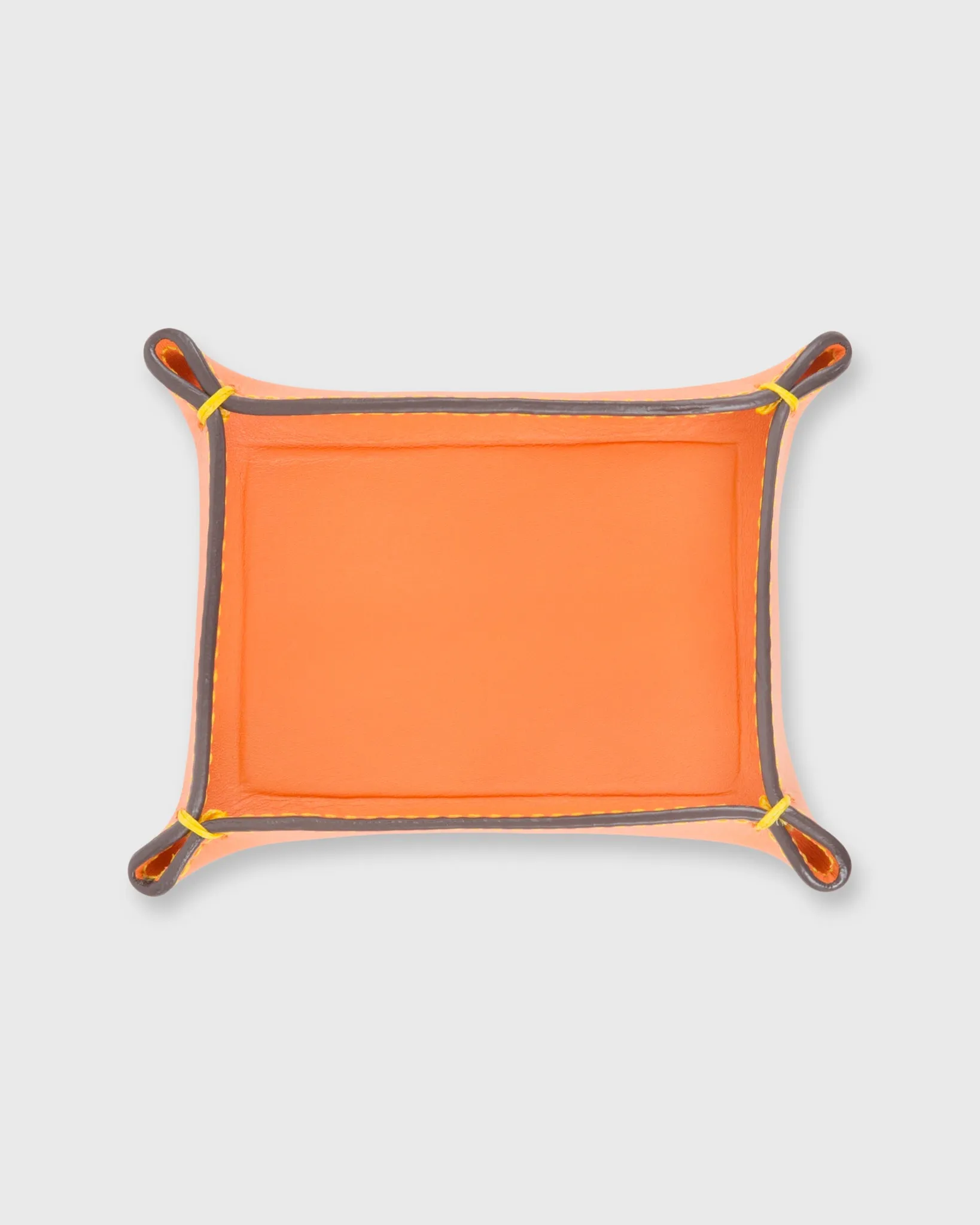 Small Tray in Orange Leather sold by Mashburn