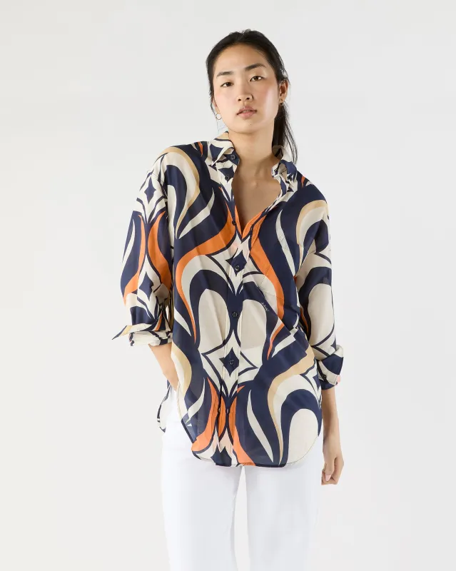 Better Than Your Boyfriend's Shirt in Jive Macro Cotton Silk sold by Mashburn